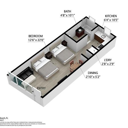 Deco Beachside Apt, W/2 Queen Beds, Washer/Dryer Miami Beach Kültér fotó