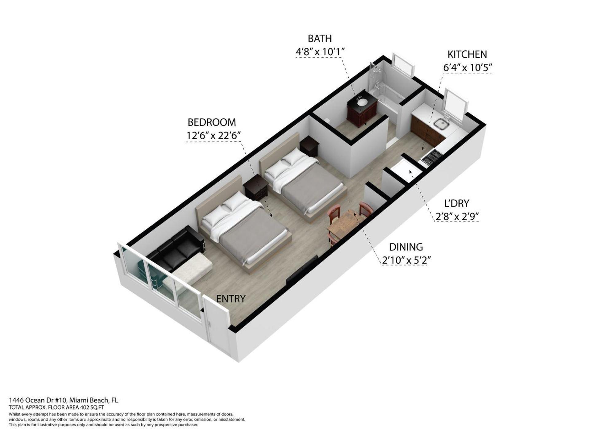 Deco Beachside Apt, W/2 Queen Beds, Washer/Dryer Miami Beach Kültér fotó