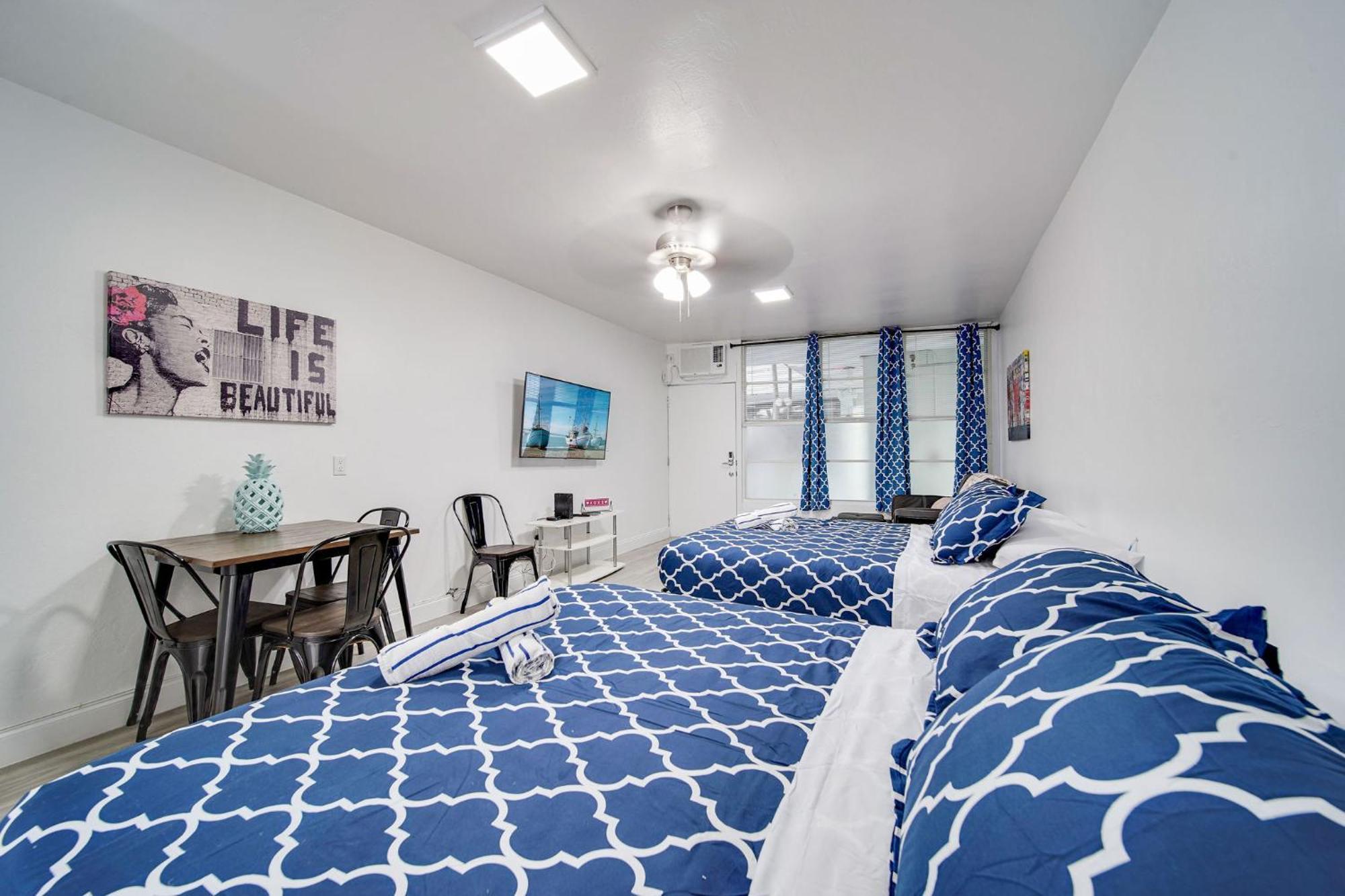Deco Beachside Apt, W/2 Queen Beds, Washer/Dryer Miami Beach Kültér fotó